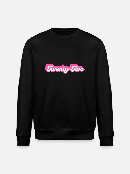 Twenty-Two Birthday - 22nd Birthday Retro Pink - Stanley/Stella ROLLER Unisex Organic Sweatshirt - black