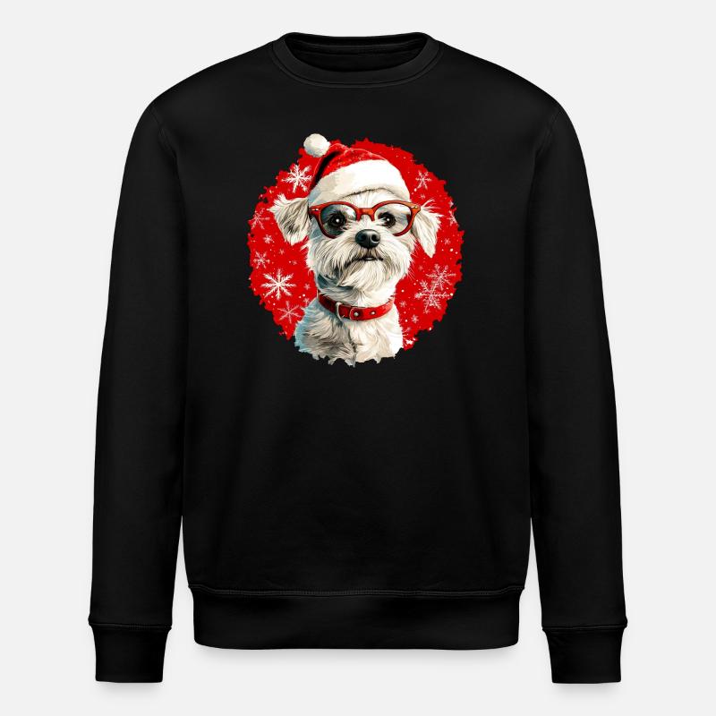 Chiens Noël - Sweat bio ROLLER Stanley/Stella Unisexe - noir