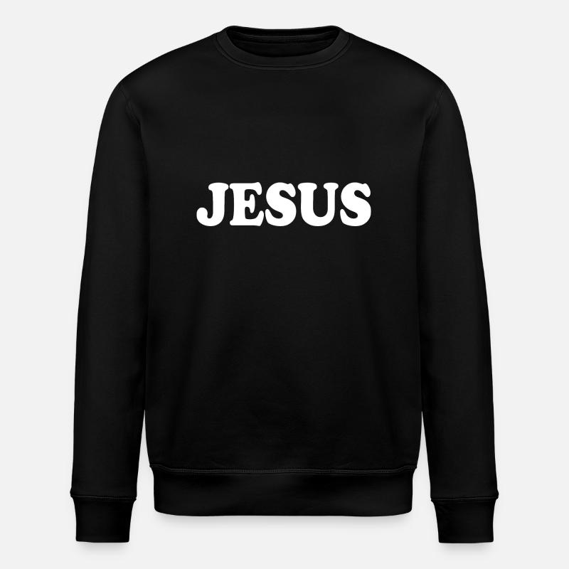 Jesus - Stanley/Stella ROLLER Unisex Organic Sweatshirt - black