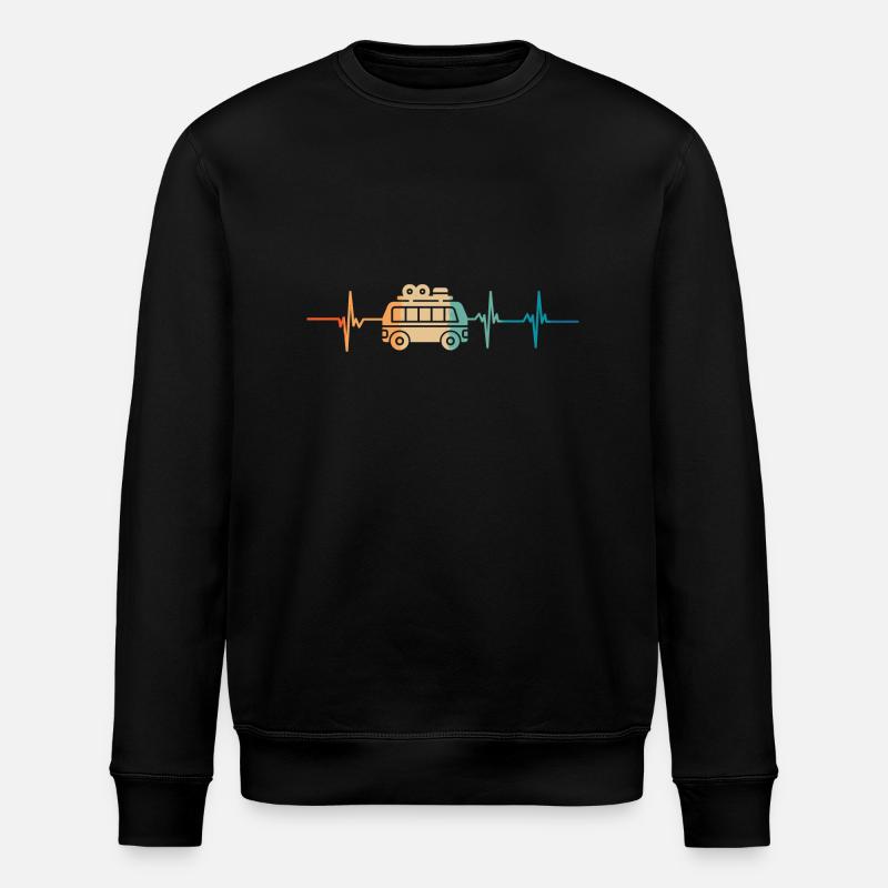 Heartbeat Campingbus - Stanley/Stella Unisex Bio-Sweatshirt ROLLER - Schwarz