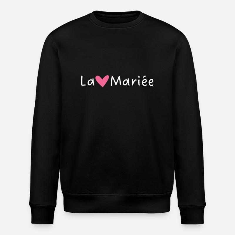 The Bride Pink Heart - Stanley/Stella ROLLER Unisex Organic Sweatshirt - black