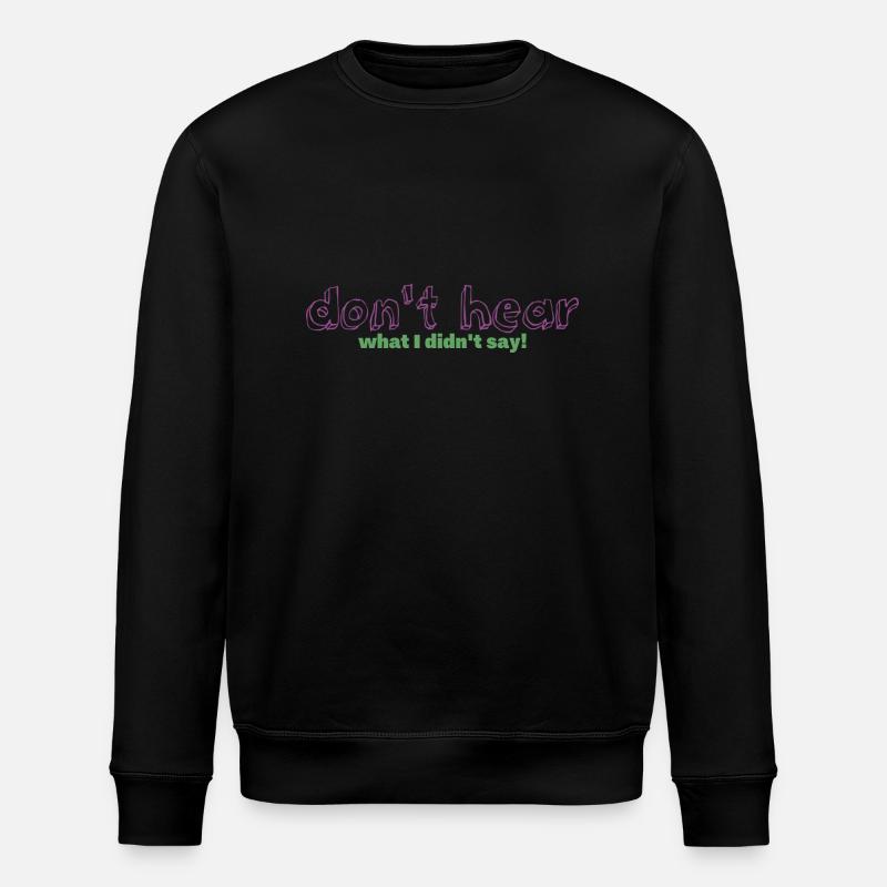Auditeur littéral - Sweat bio ROLLER Stanley/Stella Unisexe - noir