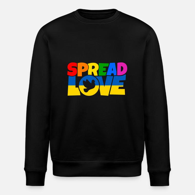 Spread Love Shirt Design - Stanley/Stella Unisex Bio-Sweatshirt ROLLER - Schwarz