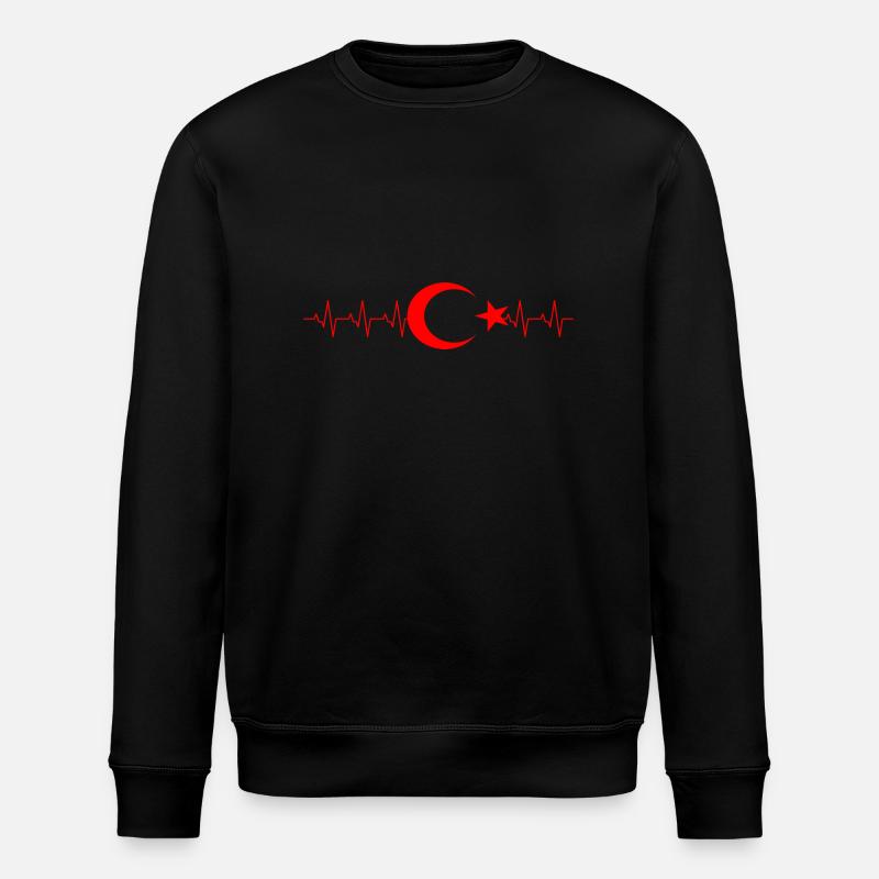 Battement de cœur Turquie - Sweat bio ROLLER Stanley/Stella Unisexe - noir
