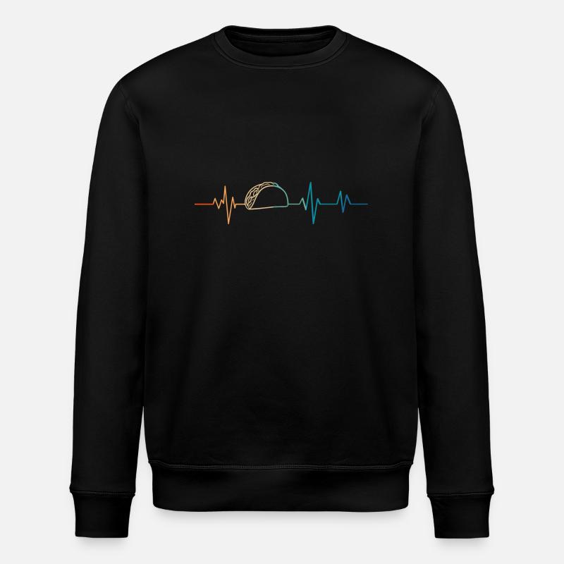 Herzschlag Retro Tacos - Stanley/Stella Unisex Bio-Sweatshirt ROLLER - Schwarz