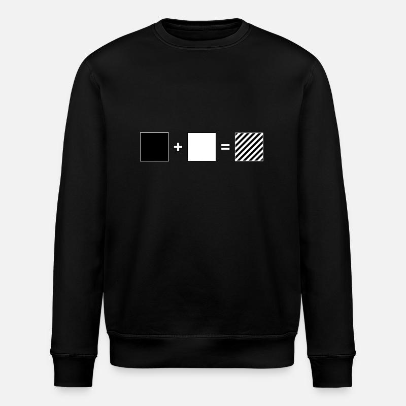 Noir + Blanc = Rayé – Oblique - Sweat bio ROLLER Stanley/Stella Unisexe - noir