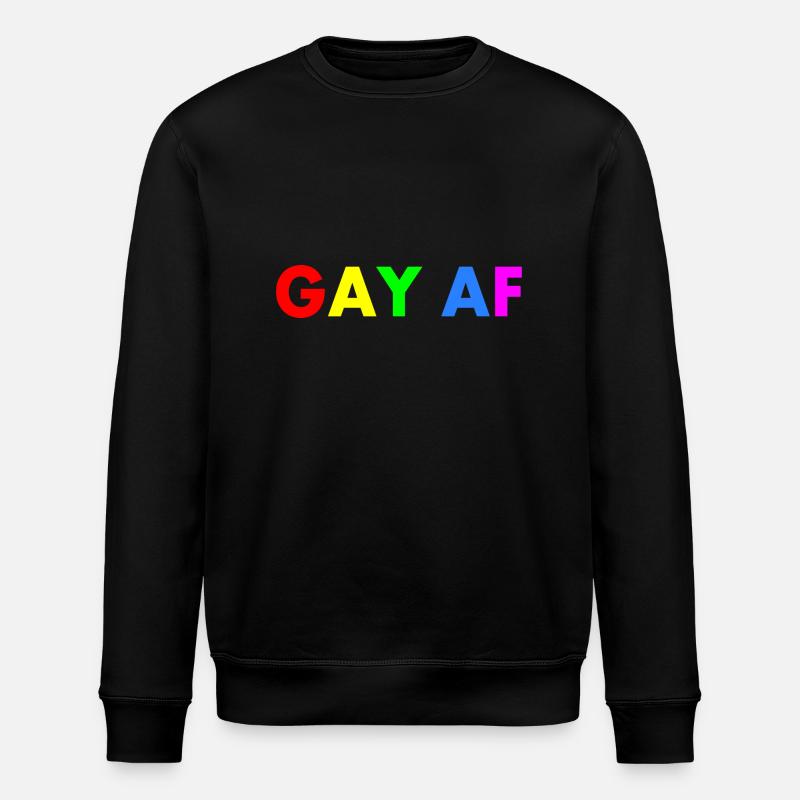 Gay af - Stanley/Stella Unisex Bio-Sweatshirt ROLLER - Schwarz