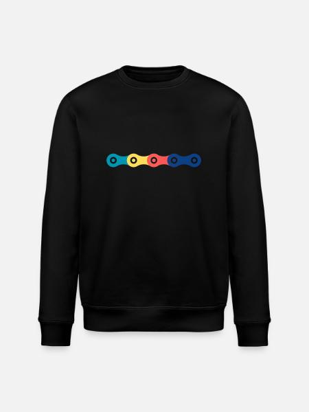 Bunte Fahrradketten - Stanley/Stella Unisex Bio-Sweatshirt ROLLER - Schwarz