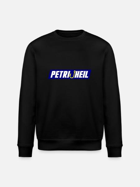Petri Heil Fish Hook - Stanley/Stella ROLLER Unisex Organic Sweatshirt - black