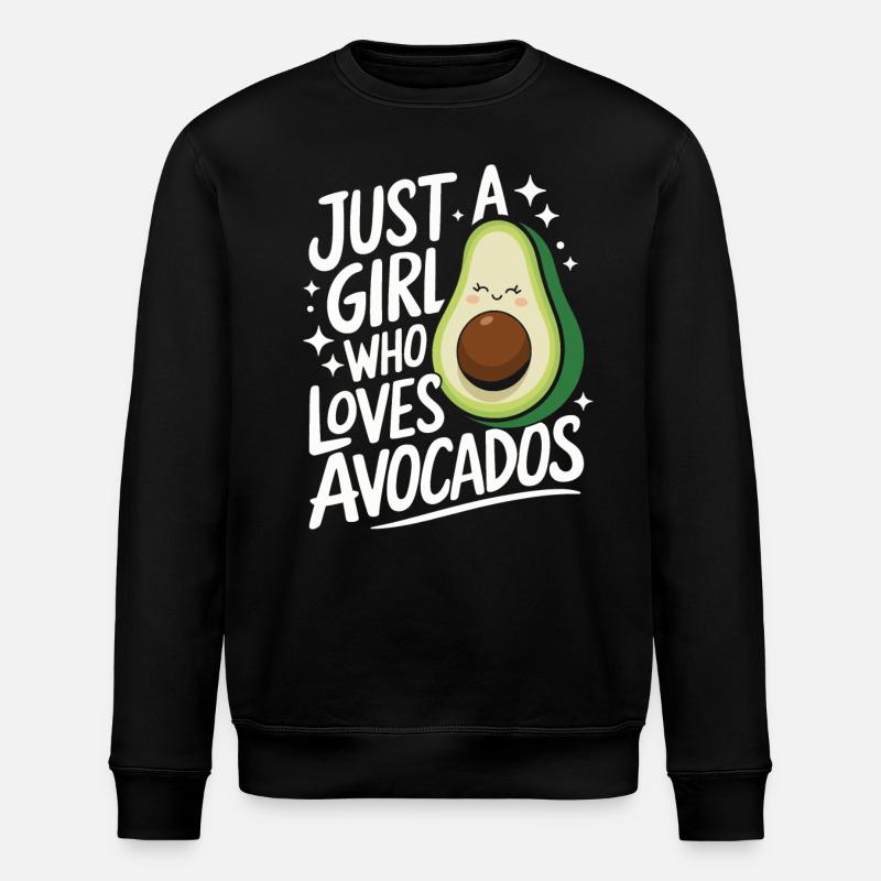 Avocat Nourriture Guacamole Vegan - Sweat bio ROLLER Stanley/Stella Unisexe - noir