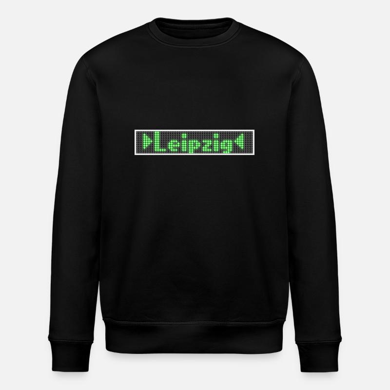 Leipzig LED Display Green - Stanley/Stella ROLLER Unisex Organic Sweatshirt - black