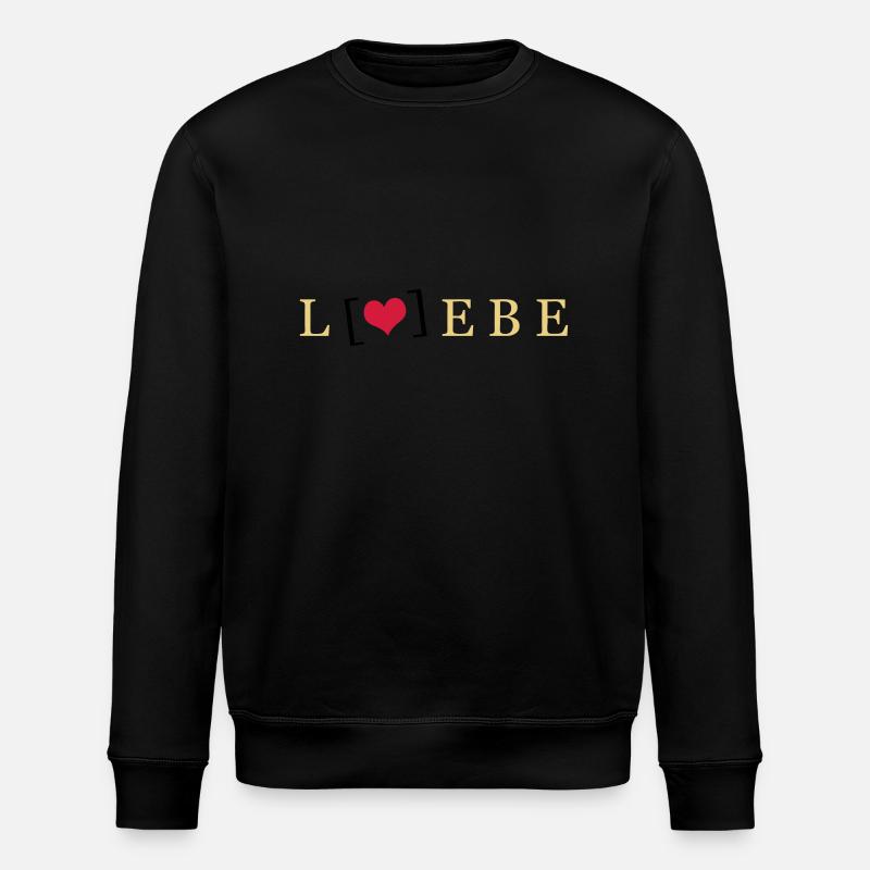 Liebe / Lebe - Stanley/Stella Unisex Bio-Sweatshirt ROLLER - Schwarz