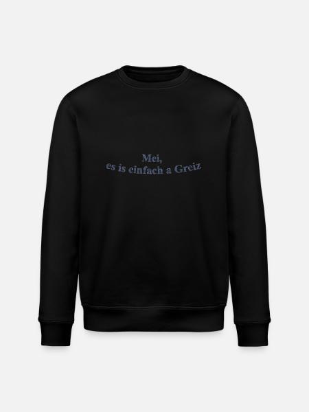 Einfach a Greiz - Stanley/Stella Unisex Bio-Sweatshirt ROLLER - Schwarz