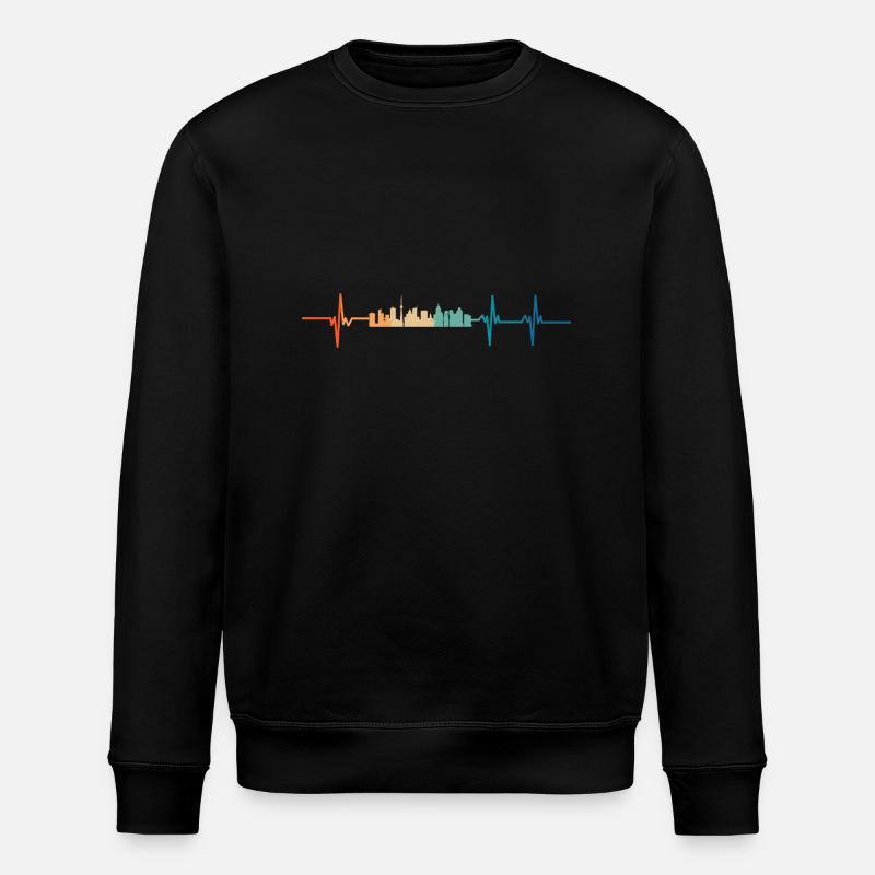Herzschlag Toronto - Stanley/Stella Unisex Bio-Sweatshirt ROLLER - Schwarz