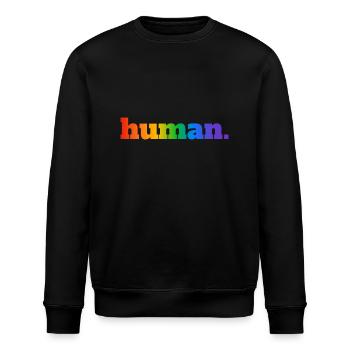 Menschlicher Regenbogen - Stanley/Stella Unisex Bio-Sweatshirt ROLLER - Schwarz - Vorne - Nik (191cm)
