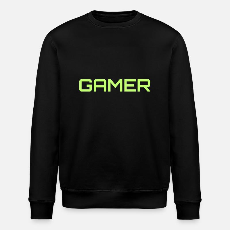 Gamer Grün - Stanley/Stella Unisex Bio-Sweatshirt ROLLER - Schwarz
