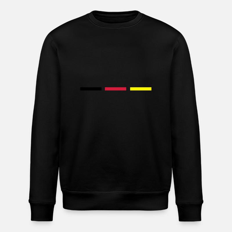 Deutschland Streifen - Stanley/Stella Unisex Bio-Sweatshirt ROLLER - Schwarz
