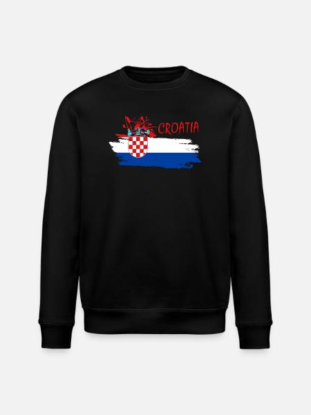 Kroatien - Stanley/Stella Unisex Bio-Sweatshirt ROLLER - Schwarz