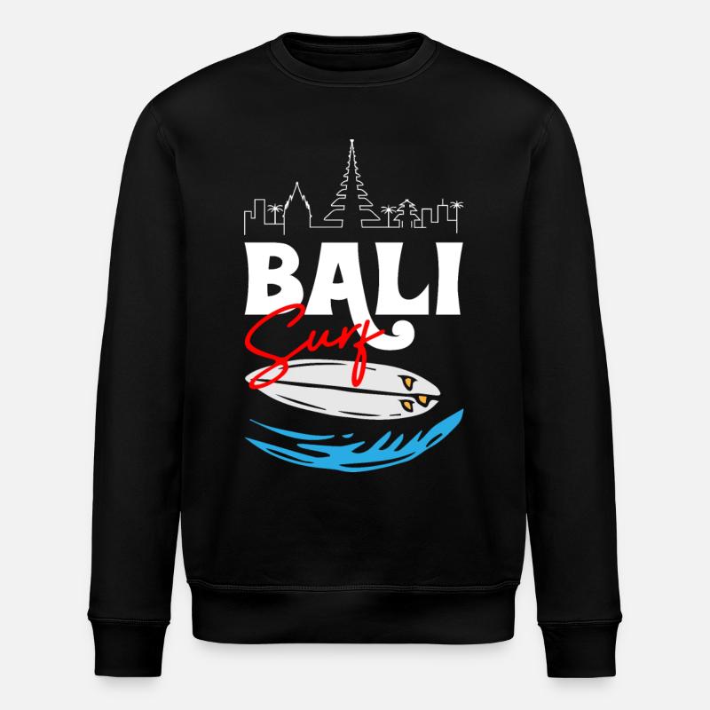 Surf à Bali - Sweat bio ROLLER Stanley/Stella Unisexe - noir