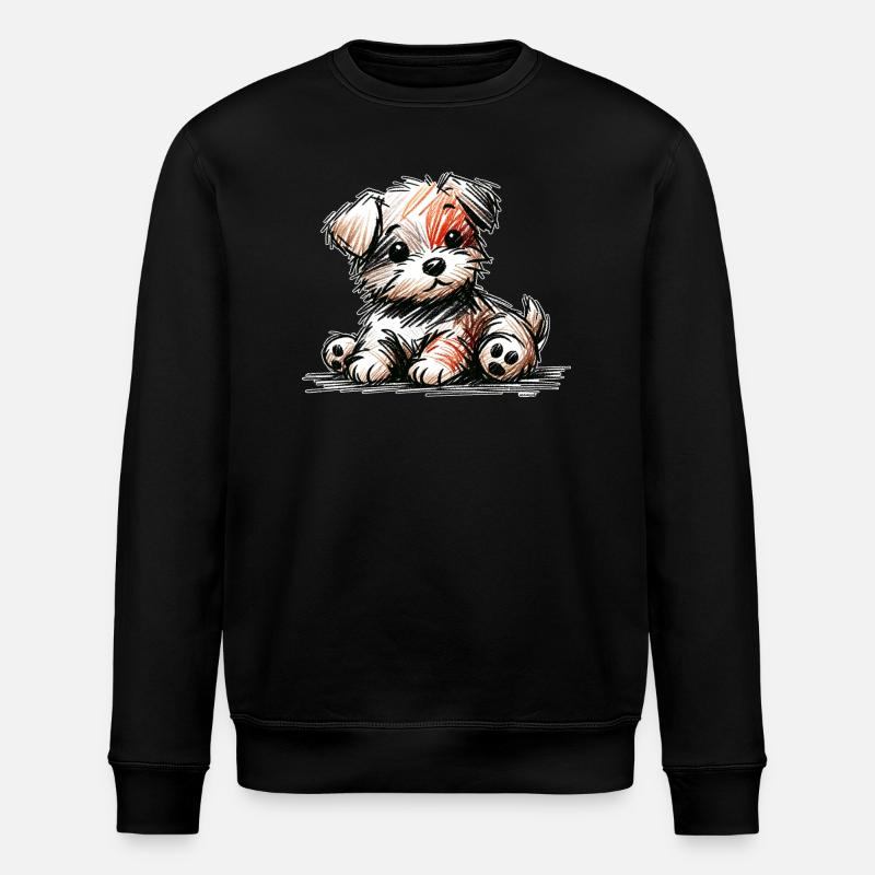 Hündchen - Stanley/Stella Unisex Bio-Sweatshirt ROLLER - Schwarz