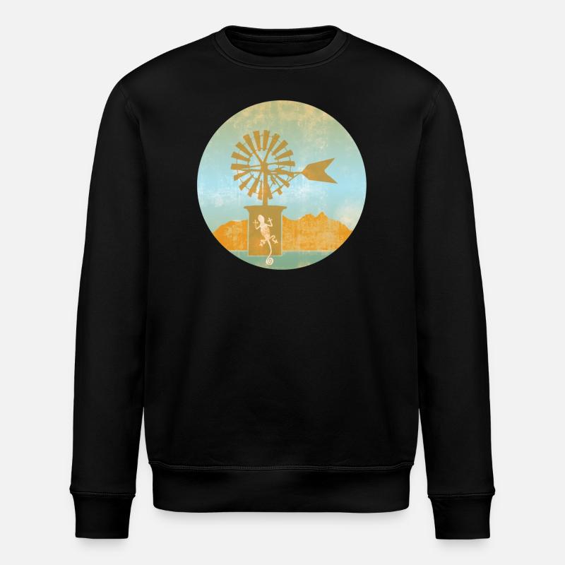 Windmill - Balearic Islands - Stanley/Stella ROLLER Unisex Organic Sweatshirt - black