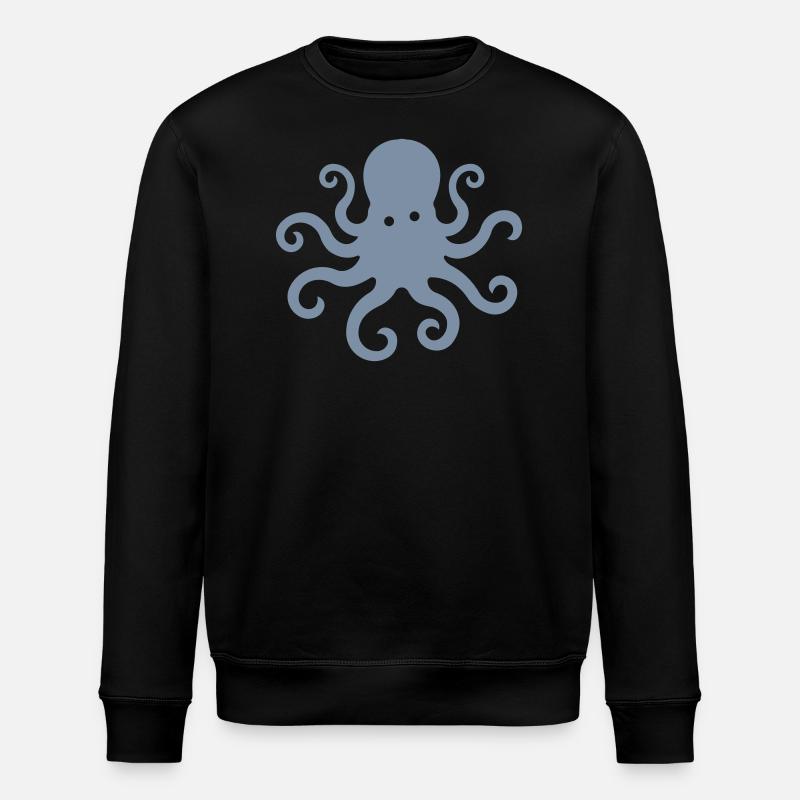 Octo Wonkey Logo - Stanley/Stella ROLLER Unisex Organic Sweatshirt - black
