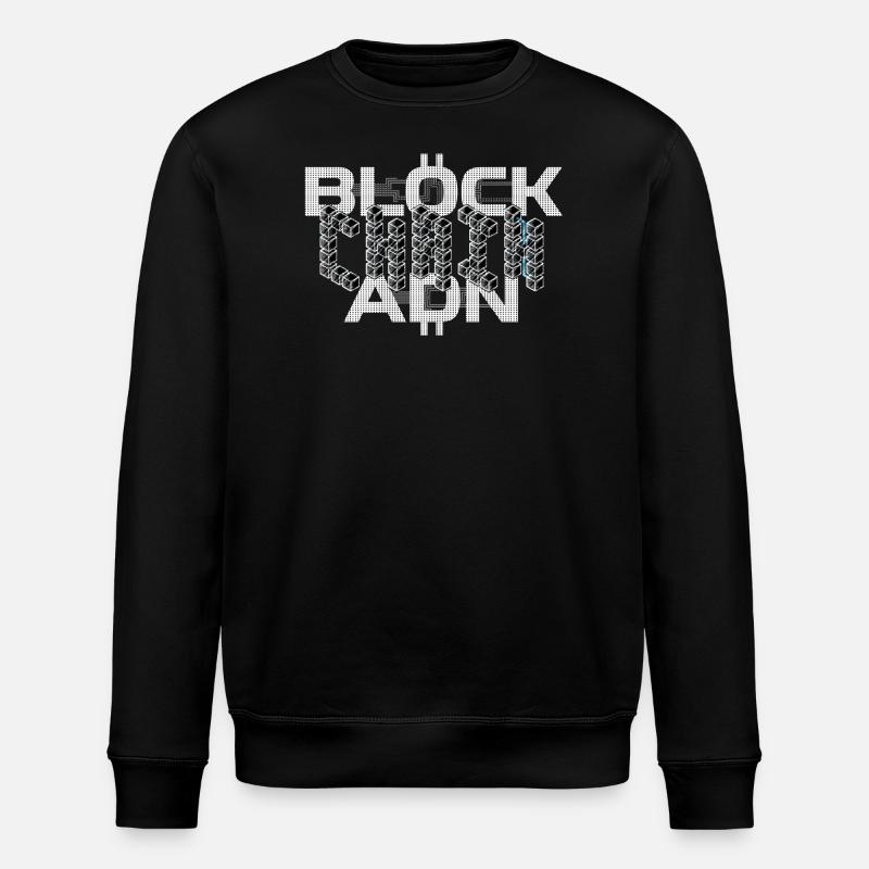 DNA-Blockchain - Krypto Bitcoin - Stanley/Stella Unisex Bio-Sweatshirt ROLLER - Schwarz