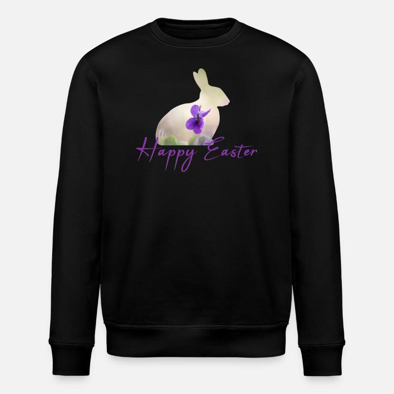 Happy Easter - Stanley/Stella ROLLER Unisex Organic Sweatshirt - black