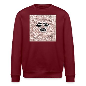 Random Words - Stanley/Stella ROLLER Unisex Organic Sweatshirt - burgundy - Front - Nik (191cm)