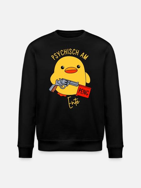 Psychisch am Ente - Stanley/Stella Unisex Bio-Sweatshirt ROLLER - Schwarz