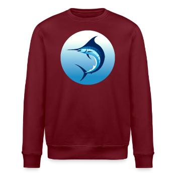 Eleganter Marlin - Stanley/Stella Unisex Bio-Sweatshirt ROLLER - Burgunderrot - Vorne - Nik (191cm)