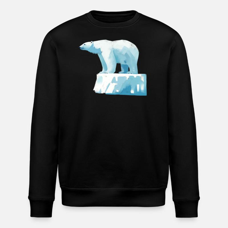 Ours polaire sur la banquise - Sweat bio ROLLER Stanley/Stella Unisexe - noir