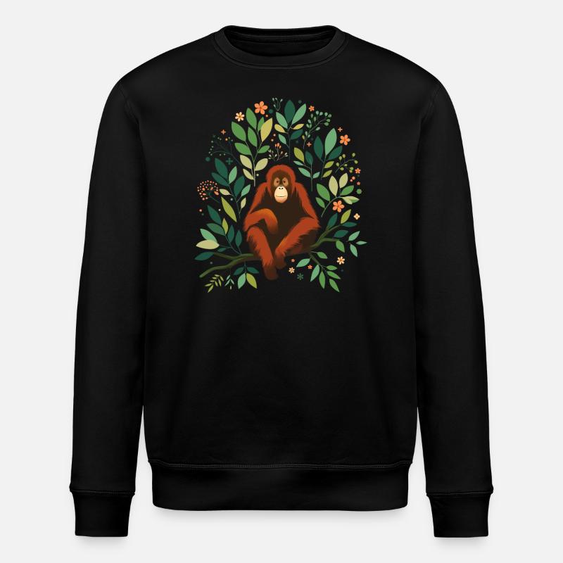 Orangutan - Stanley/Stella ROLLER Unisex Organic Sweatshirt - black