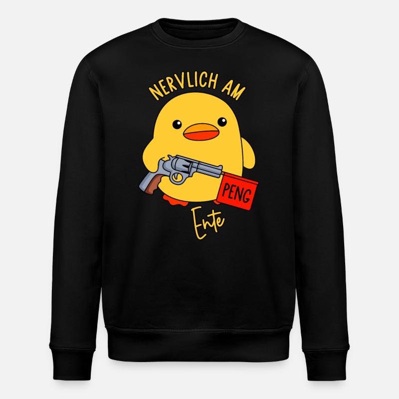 Nervlich am Ente - Stanley/Stella Unisex Bio-Sweatshirt ROLLER - Schwarz