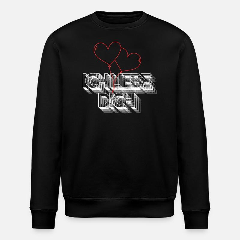 I love you - Stanley/Stella ROLLER Unisex Organic Sweatshirt - black