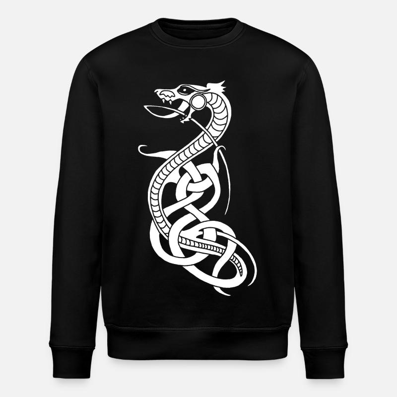 Serpent blanc infini - Sweat bio ROLLER Stanley/Stella Unisexe - noir