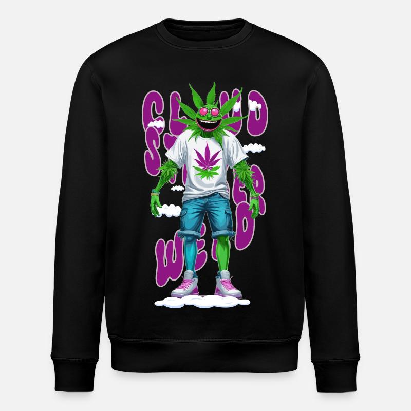 Cloudstorm Weed - Stanley/Stella ROLLER Unisex Organic Sweatshirt - black