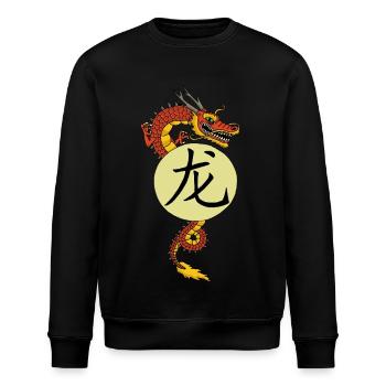 Dragon rouge chinois - Sweat bio ROLLER Stanley/Stella Unisexe - noir - Devant - Nik (191cm)