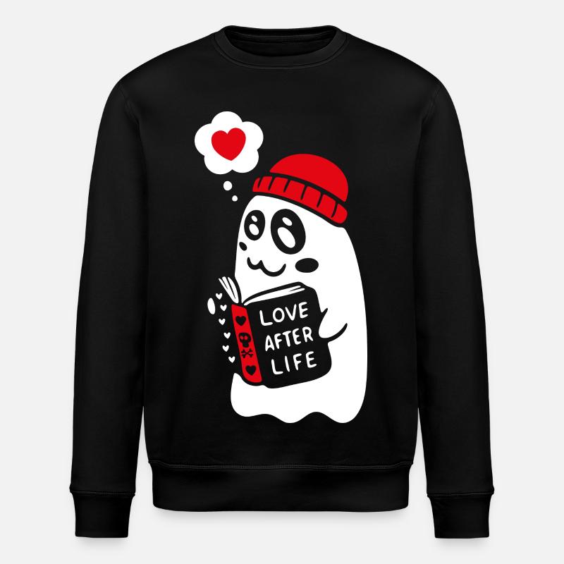 Mignon fantôme lecture livre romantique - Sweat bio ROLLER Stanley/Stella Unisexe - noir