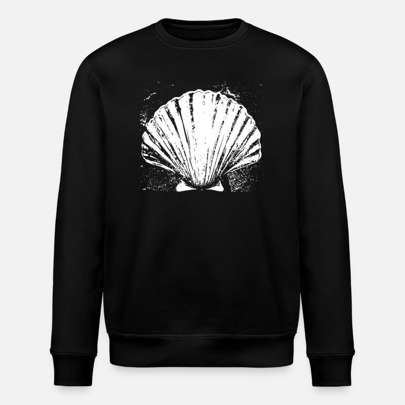 Camino - Scallop - Pilgrimage - Santiago - Stanley/Stella ROLLER Unisex Organic Sweatshirt - black