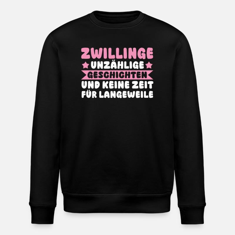 Maman de jumeaux - Sweat bio ROLLER Stanley/Stella Unisexe - noir