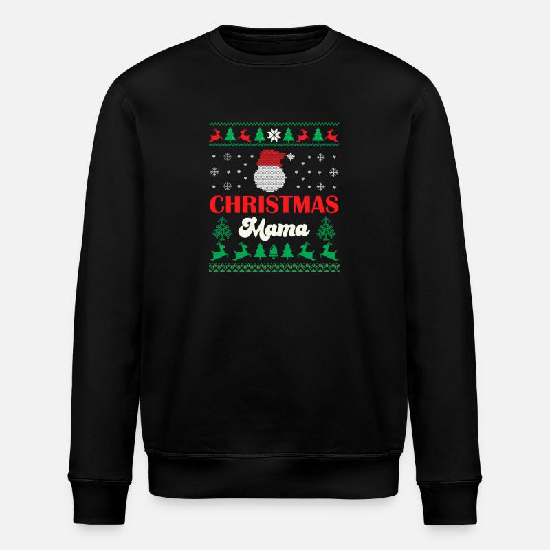 Merry Christmas Mama - Stanley/Stella ROLLER Unisex Organic Sweatshirt - black