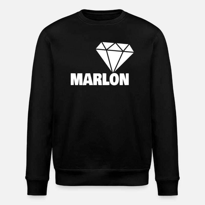 Gift for Marlon - Stanley/Stella ROLLER Unisex Organic Sweatshirt - black