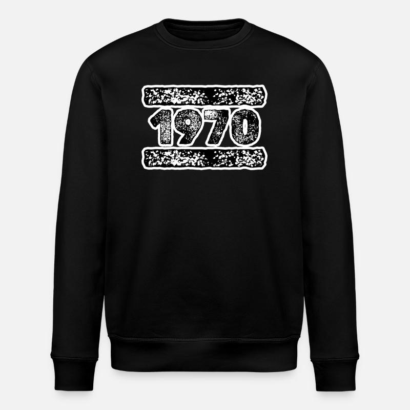 Year 1970 - Stanley/Stella ROLLER Unisex Organic Sweatshirt - black