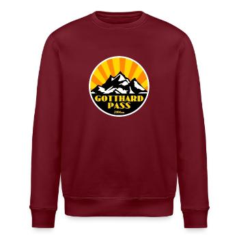 Gotthard Pass - Stanley/Stella Unisex Bio-Sweatshirt ROLLER - Burgunderrot - Vorne - Nik (191cm)