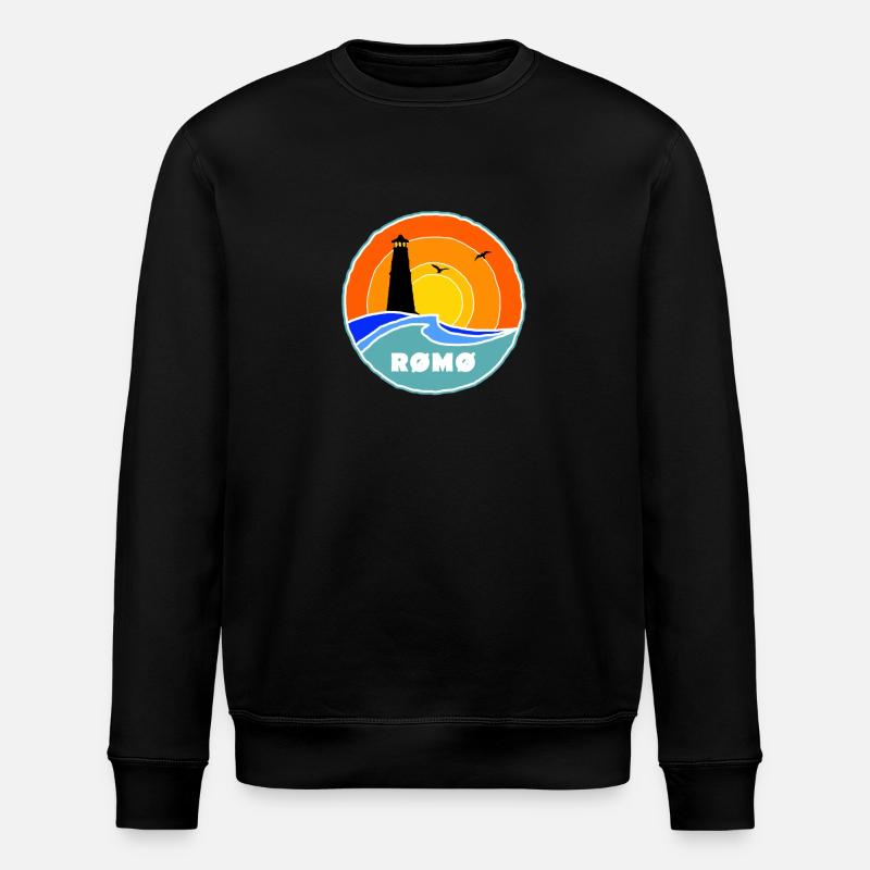 Römö Lighthouse Denmark - Stanley/Stella ROLLER Unisex Organic Sweatshirt - black