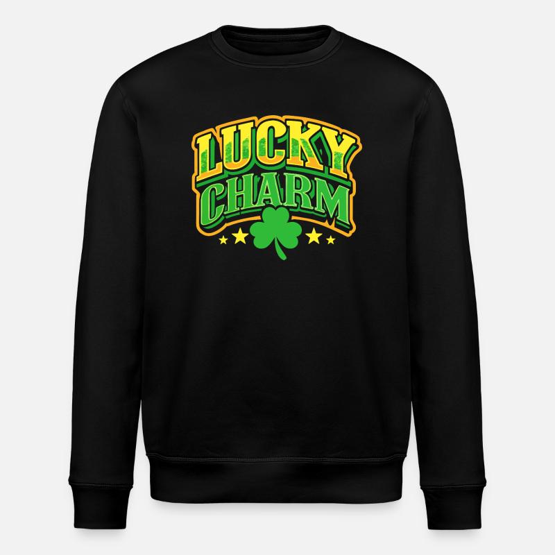 Porte-bonheur - Saint-Patrick - Irlande - Sweat bio ROLLER Stanley/Stella Unisexe - noir