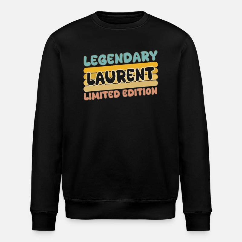 Name Laurent - Stanley/Stella Unisex Bio-Sweatshirt ROLLER - Schwarz