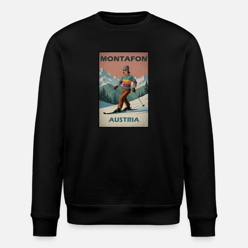 Montafon Ski Alpes - Sweat bio ROLLER Stanley/Stella Unisexe - noir