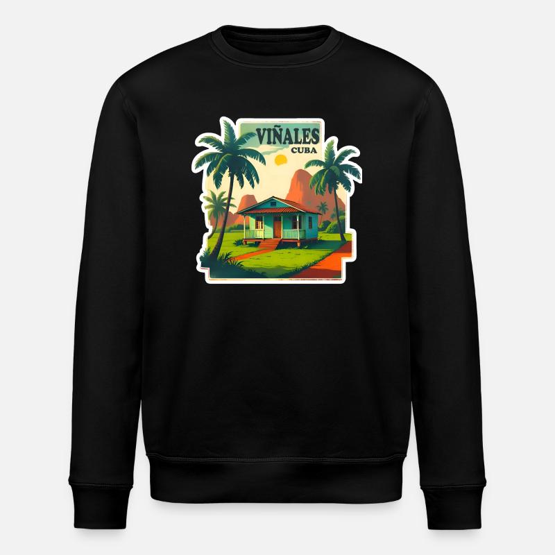 Vinales Kuba - Stanley/Stella Unisex Bio-Sweatshirt ROLLER - Schwarz